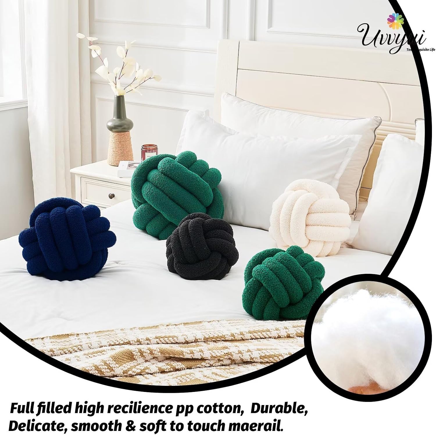 Knot Pillow Ball / Black / Small