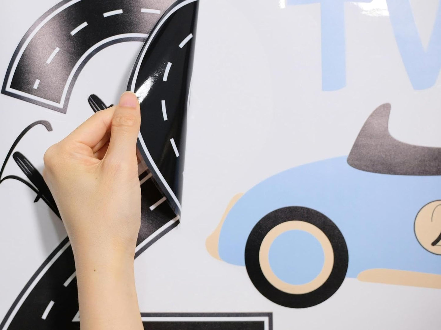 Racing Car Two Fast Wall Decal / Blue / 23.62 x 11.81