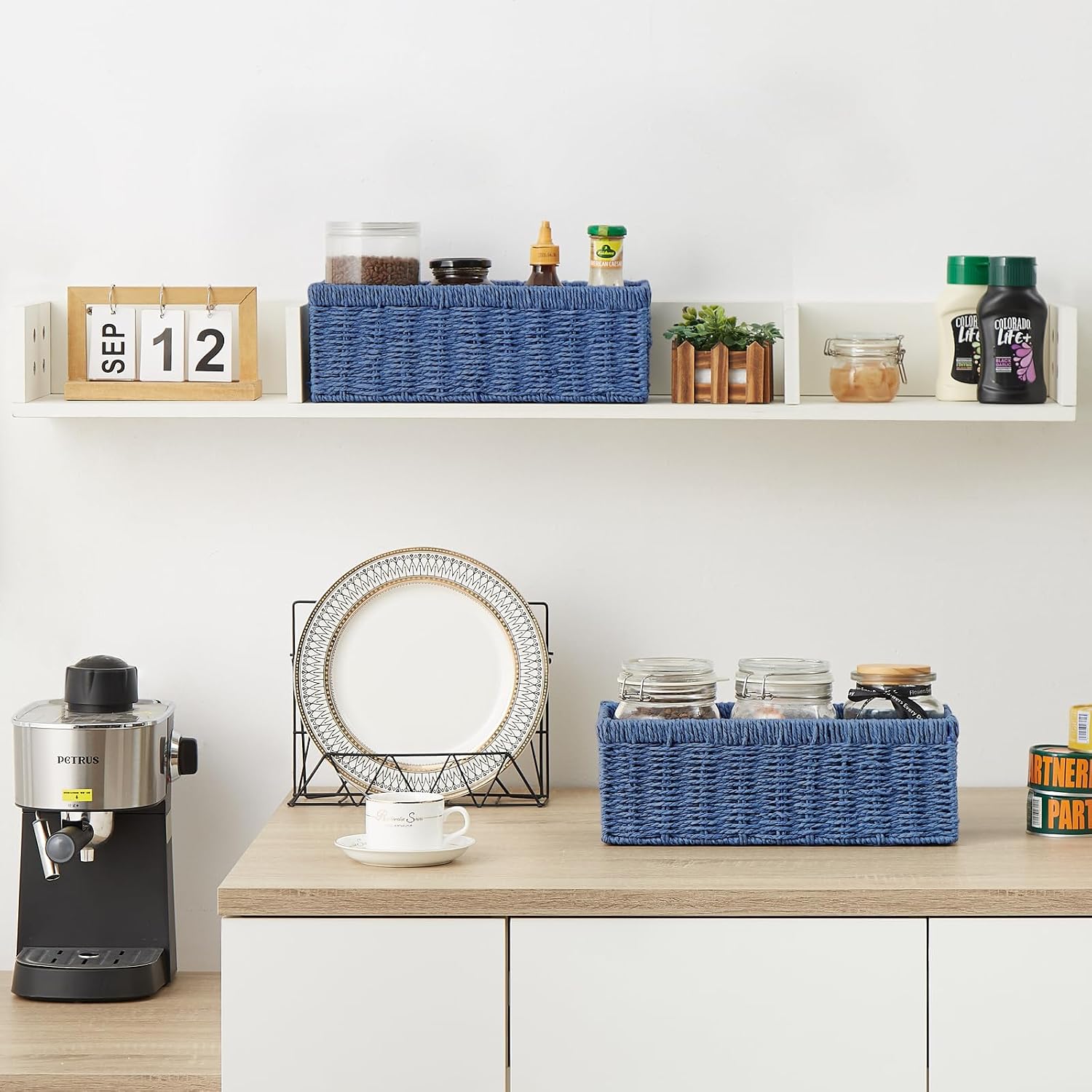 Wicker Baskets / Wicker Storage Basket / Paper Rope