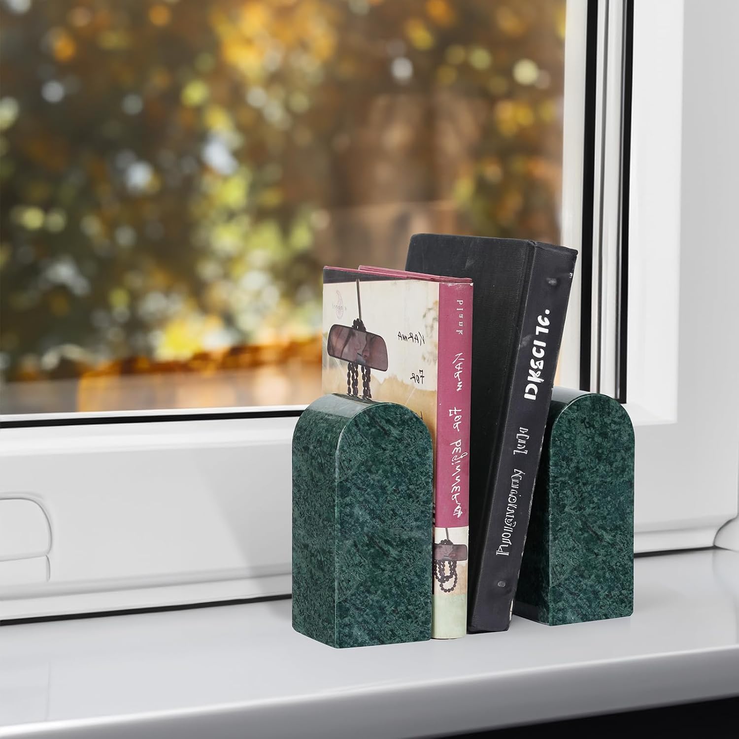Decorative Book Ends / Green Marble-indian Green