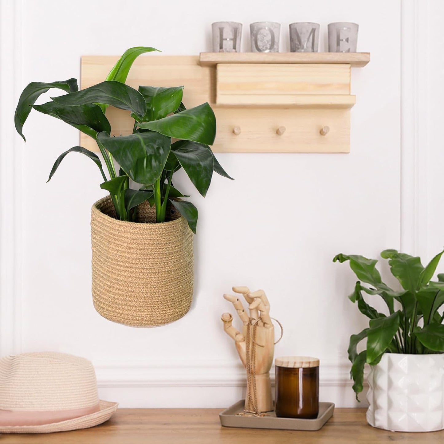 Hanging Basket / Indoor Hanging Plant / Jute / Set of 2