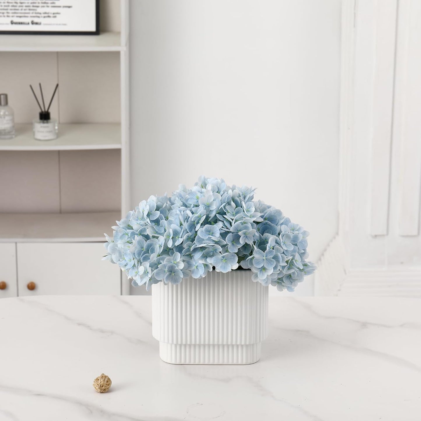 Ceramic Flower Vase / White / Medium Rectangle