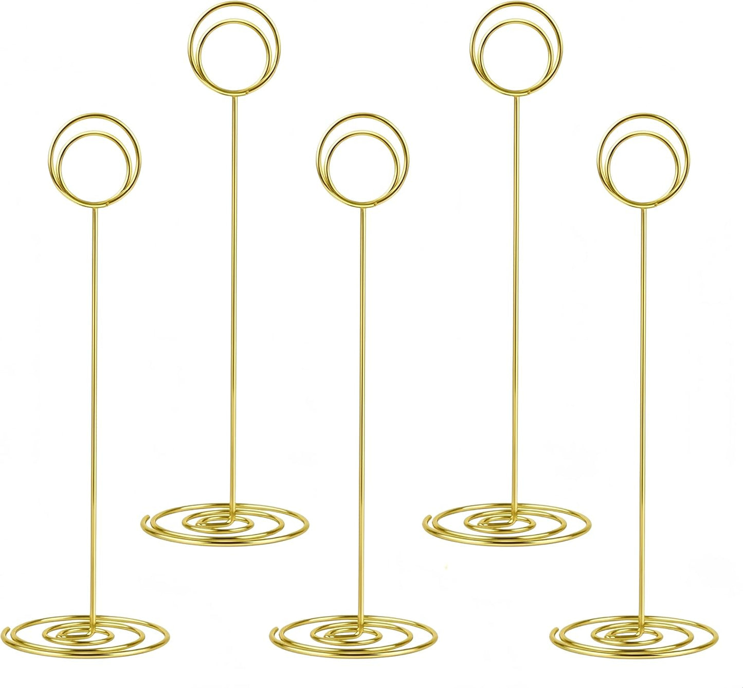 Radezon 20 Pack 8.75 inch Tall Table Number Holders Place Card Holder Table Picture Holder Wire Photo Holder Clips