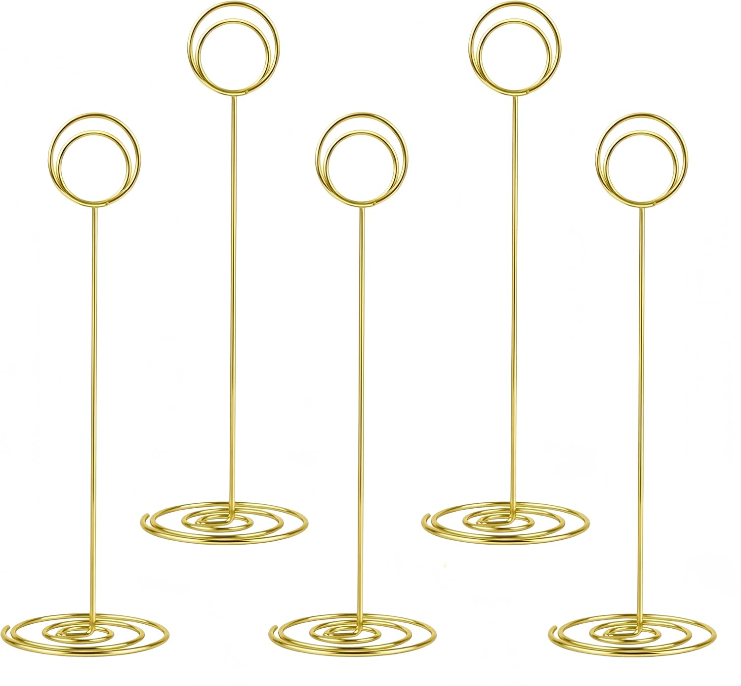 Radezon 20 Pack 8.75 inch Tall Table Number Holders Place Card Holder Table Picture Holder Wire Photo Holder Clips