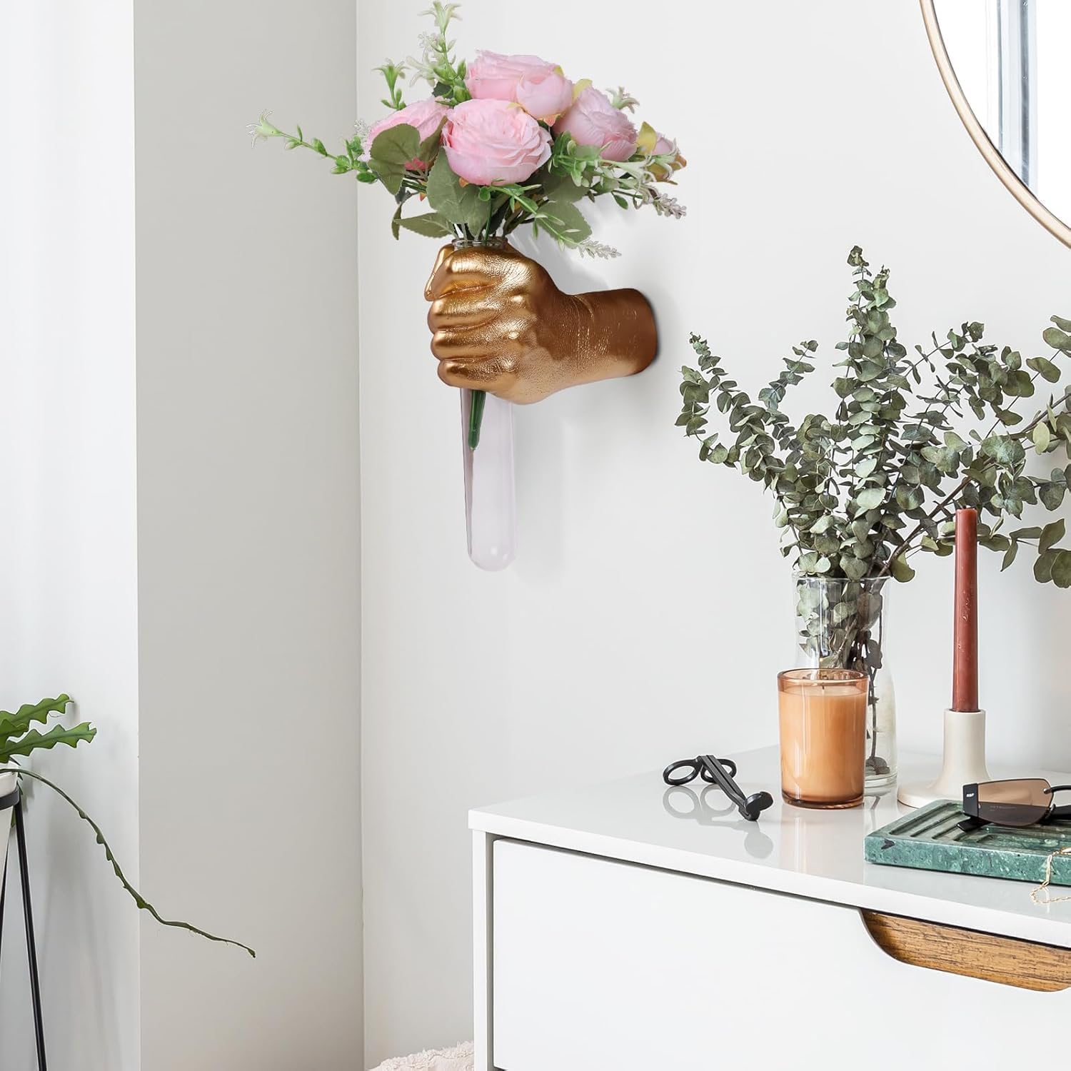 Funky Flower Vase / Gold