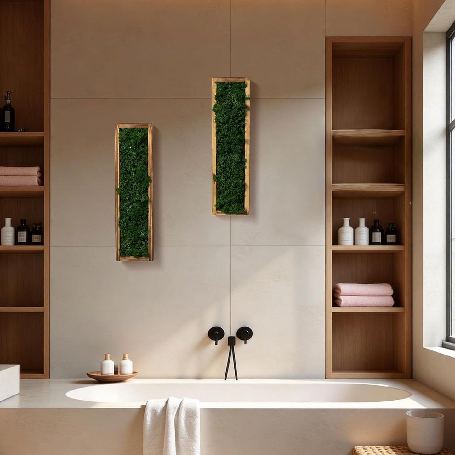 17.3- Vertical Wood Frame / Forest Green / 17.3in / Set of 2