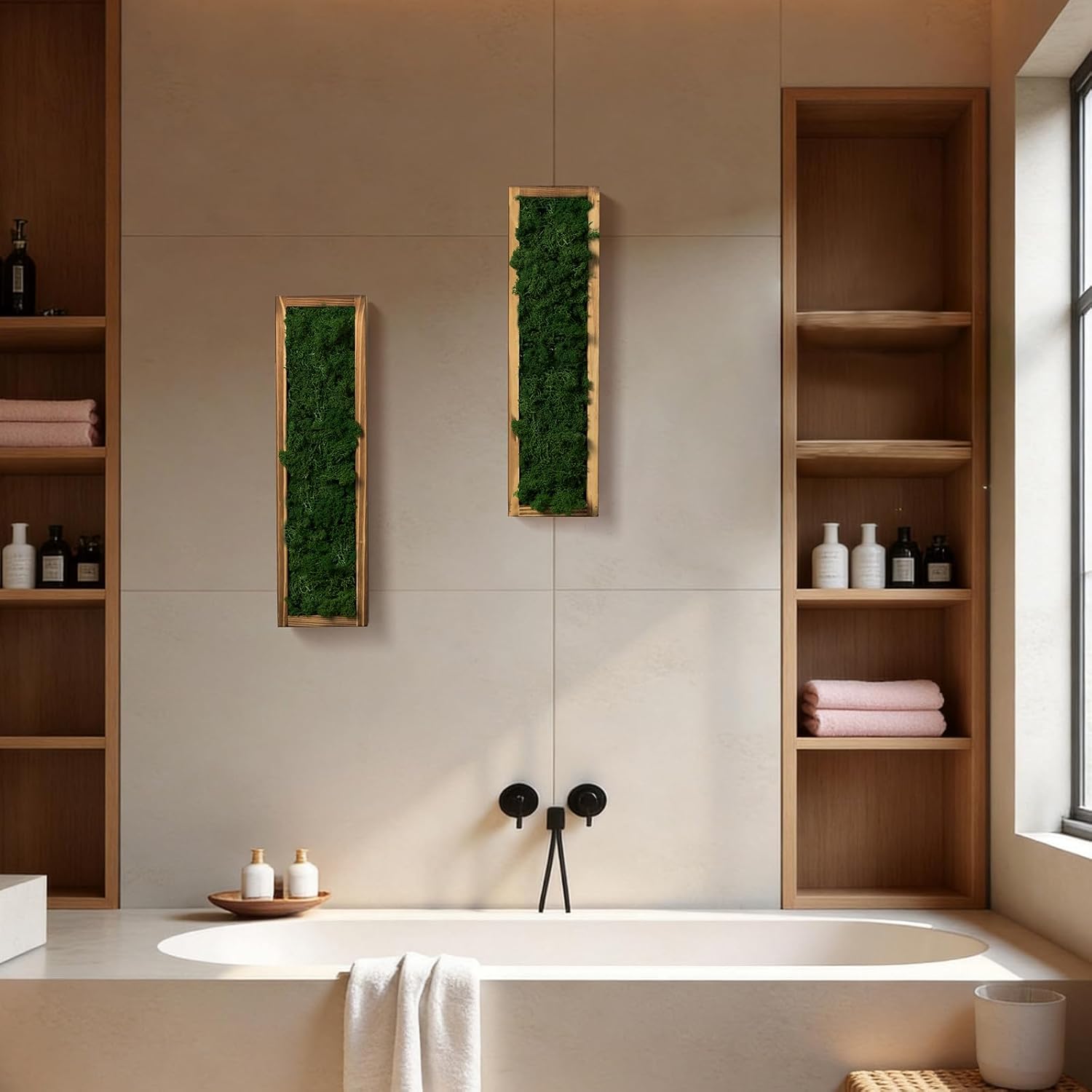 17.3- Vertical Wood Frame / Forest Green / 17.3in / Set of 2