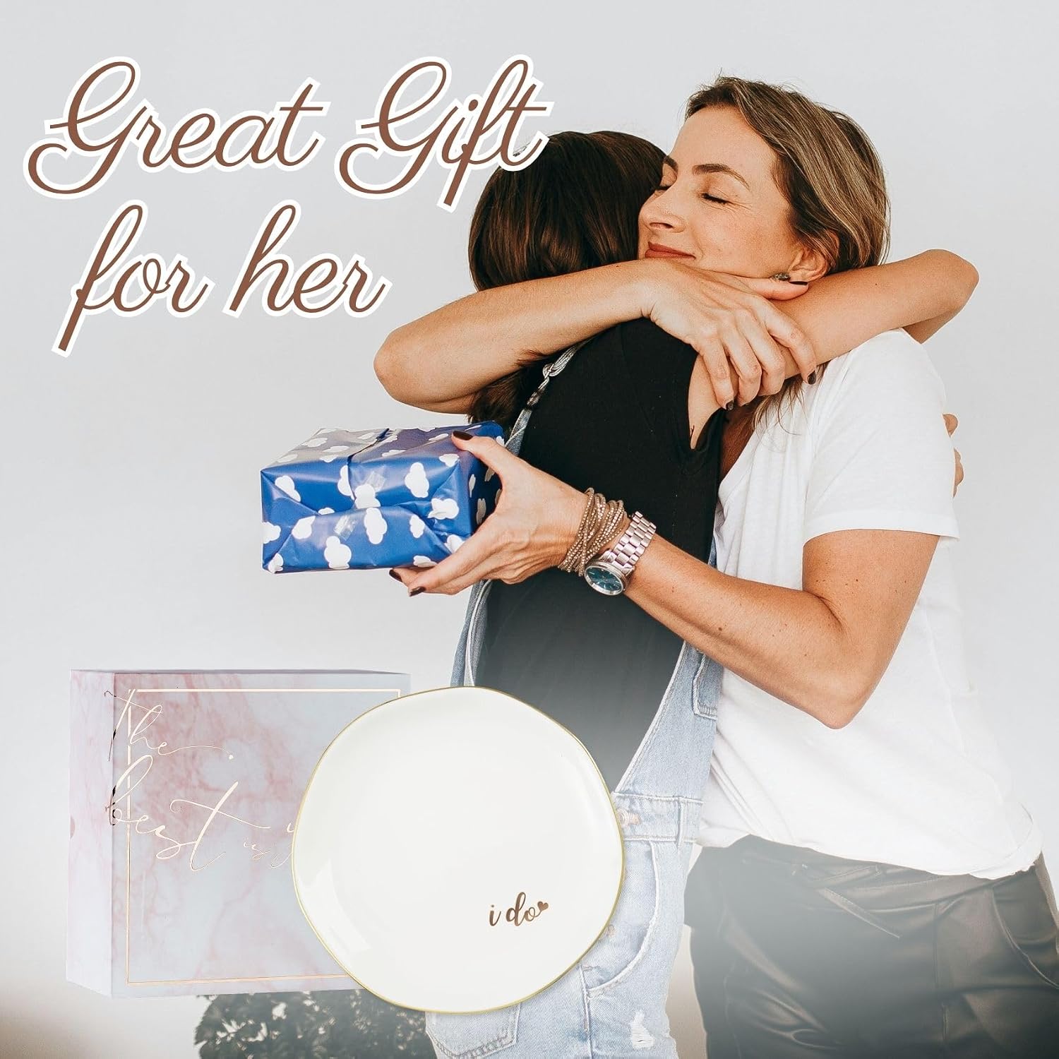 Engaged Gifts Ring Holder Dish / I Do