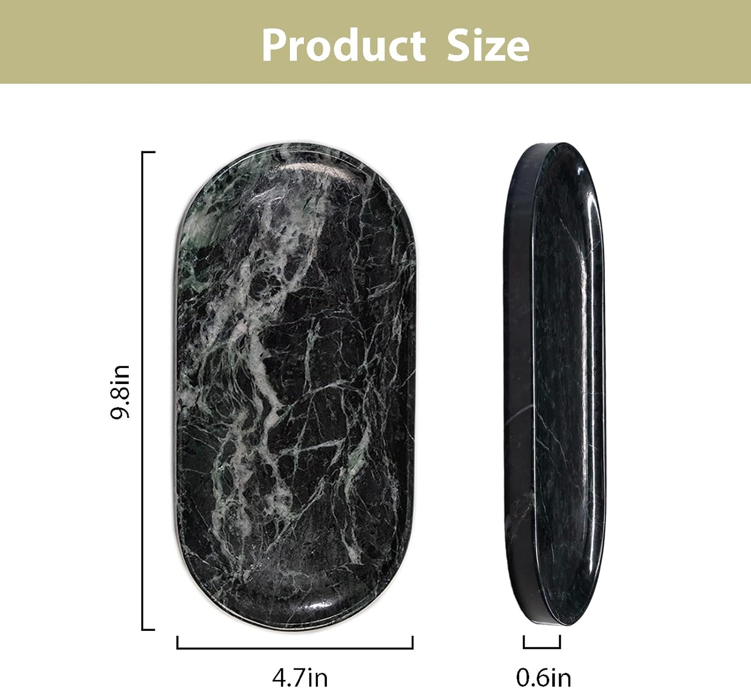 Emerald Green Marble Tray / Dark Green