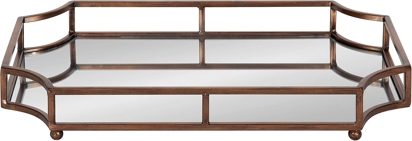 Ciel Modern Scalloped Tray / 18.8 x 12.3 x 2.5 / Bronze