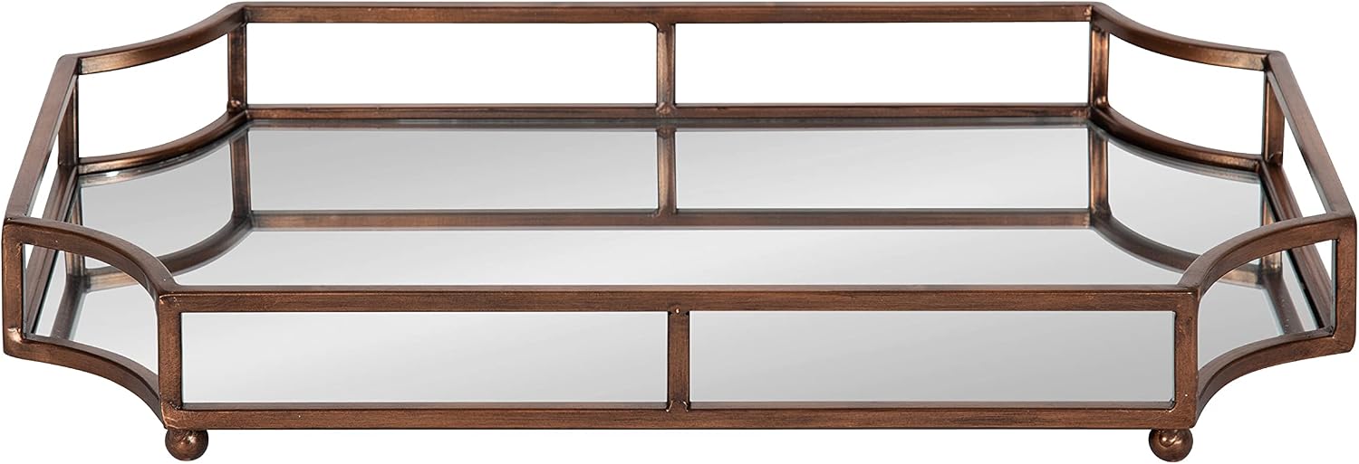Ciel Modern Scalloped Tray / 18.8 x 12.3 x 2.5 / Bronze