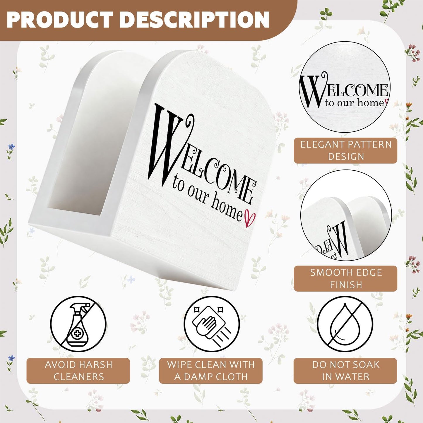 Welcome to Our Home Wood Napkin Holder / Welcome Home