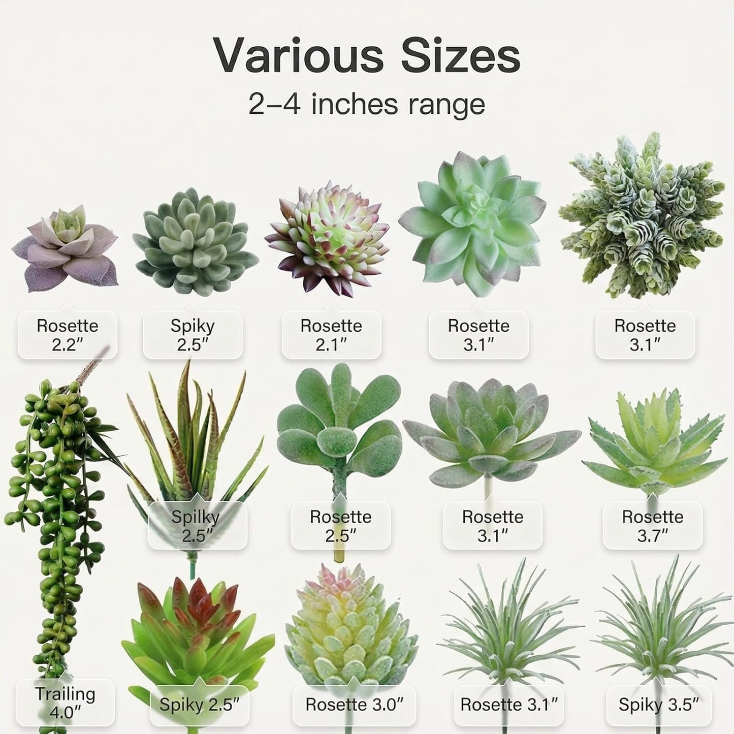Artificial Succulent Plants / Style A16 / Set of 16