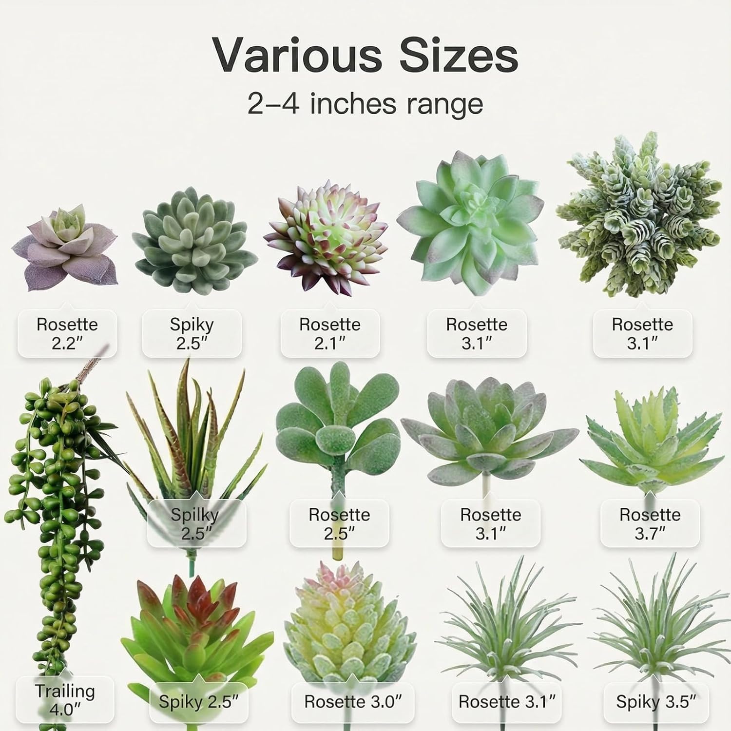 Artificial Succulent Plants / Style A16 / Set of 16