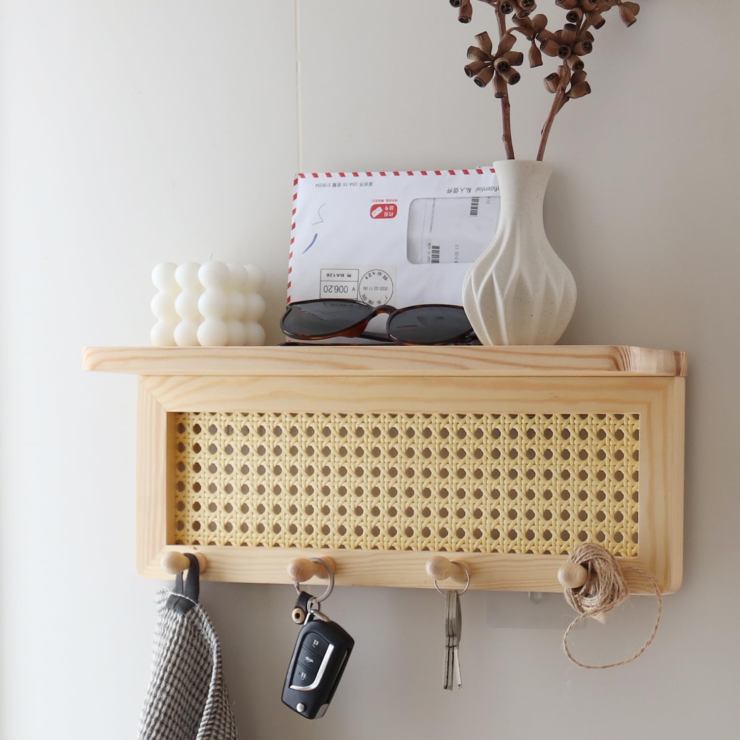 PE Rattan Key Holder / Burlywood