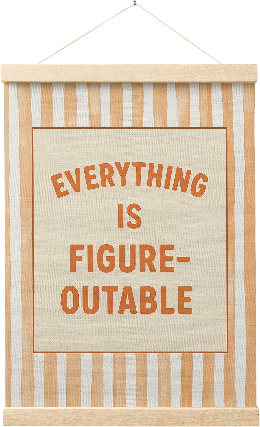 FGFK Everything Is Figureoutable Inspirational Wall Art Poster Hanger Frame