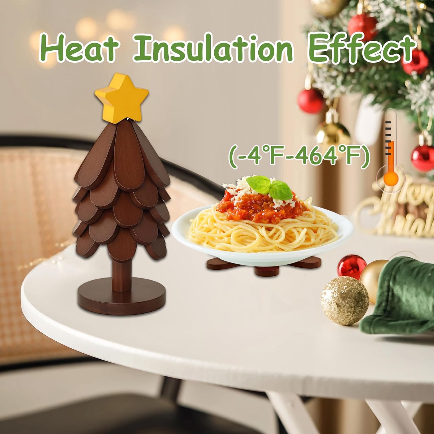 5 Foldable Heat-Resistant Trivets + 1 Stand for Hot Dishes