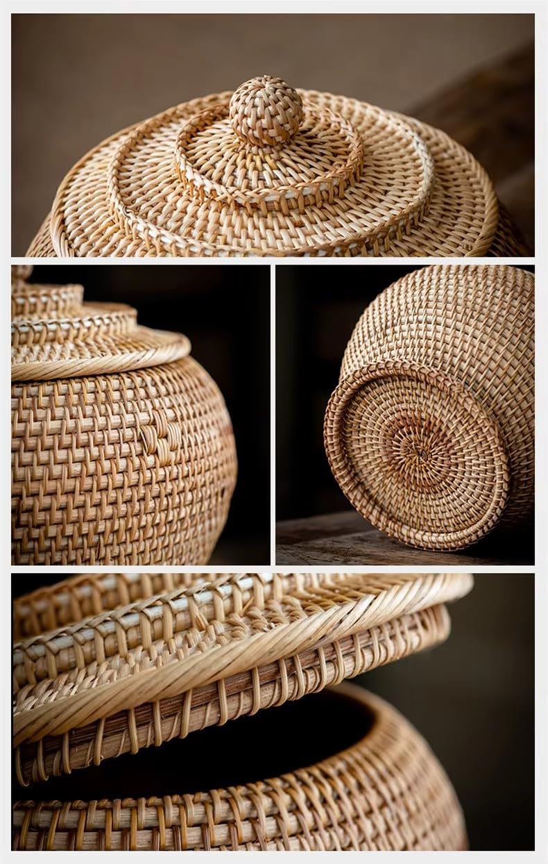 Basket Storage Rattan Woven Baskets / Set of 12