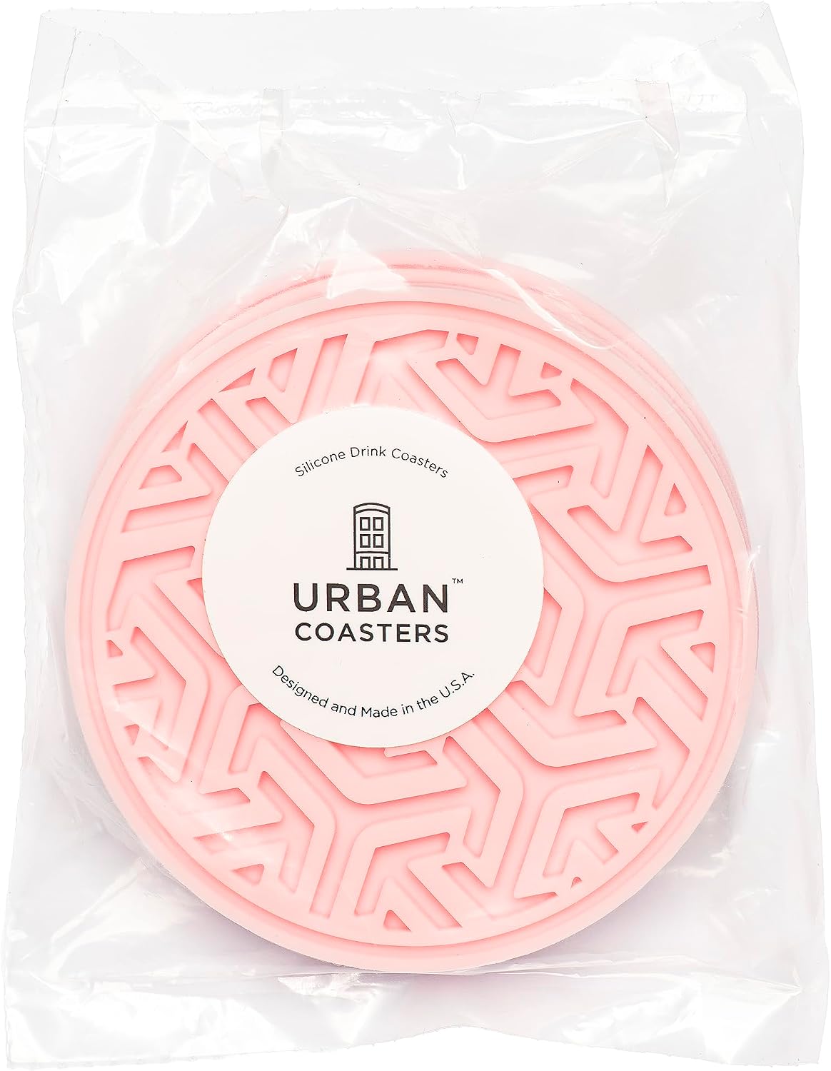 No-Slip Silicone Rubber Coasters / Light Pink / Set of 4
