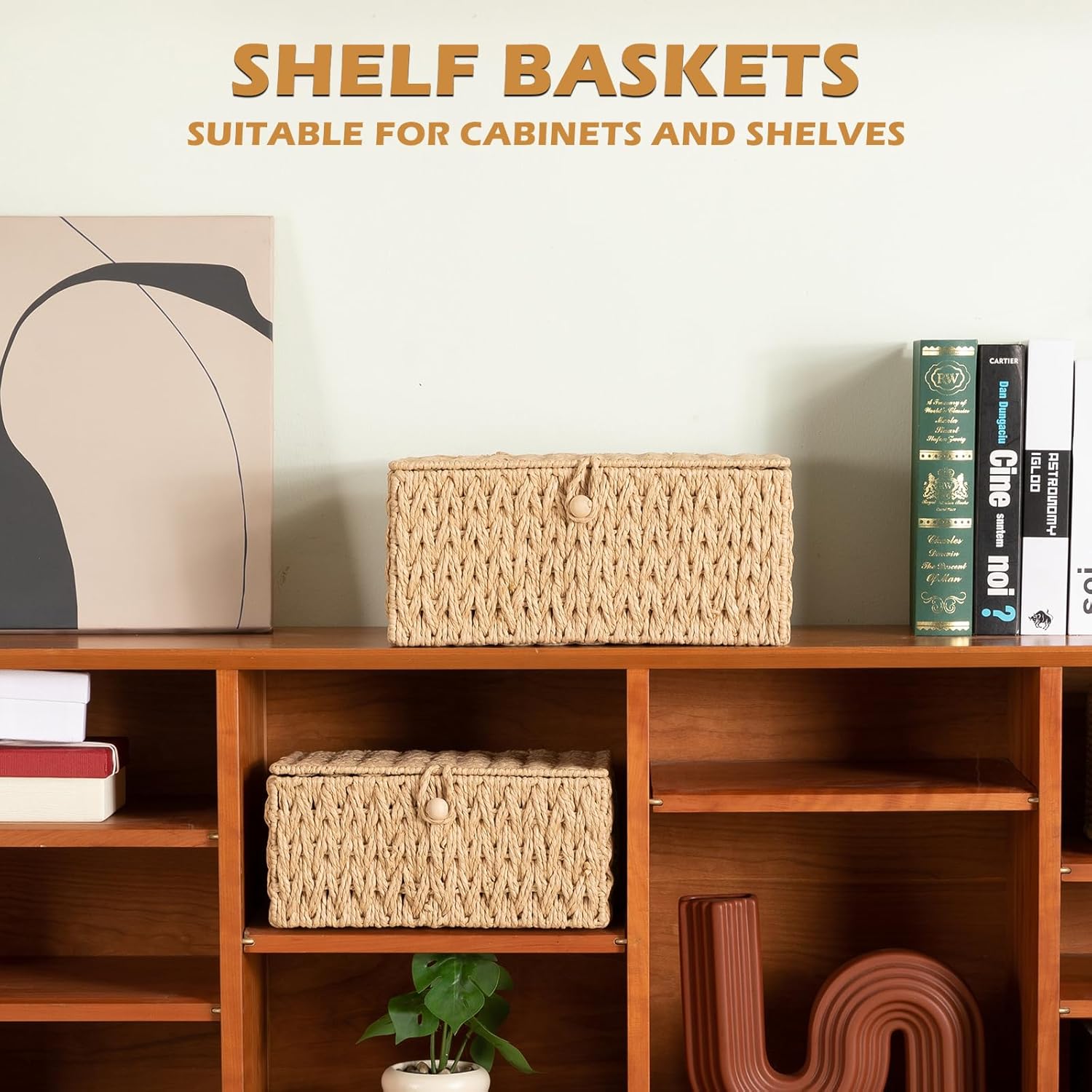 Wicker Storage Basket / Natural / Set of 2