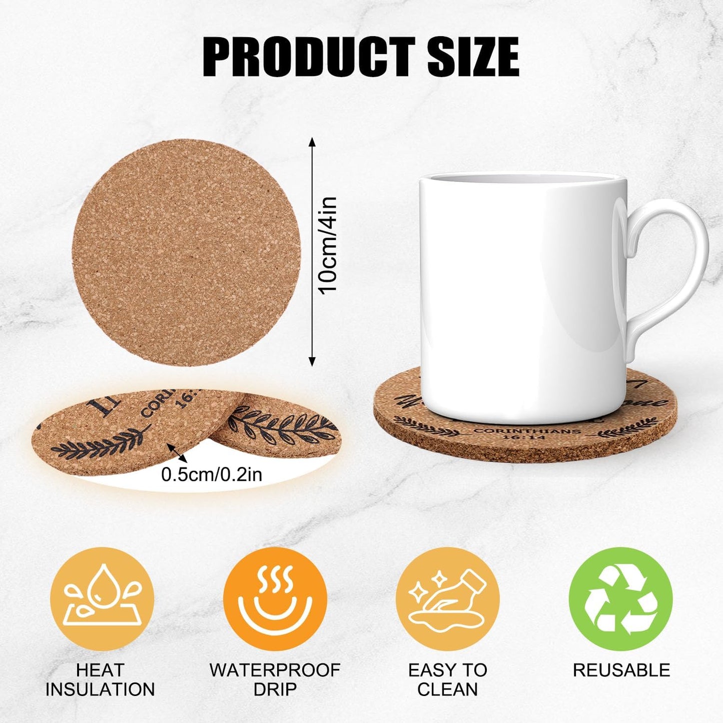 Bible Verses Heat Resistant Furniture / Natural / Set of 50