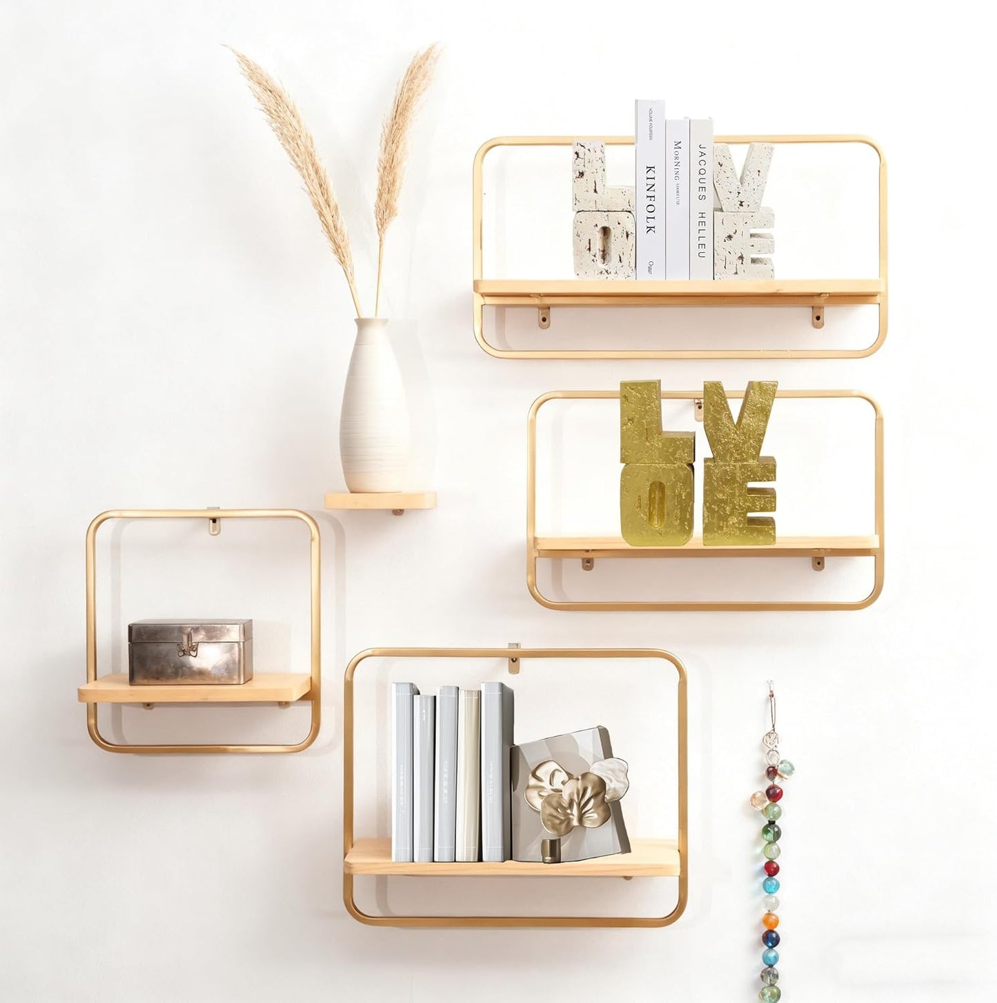 Modern Heavy Duty Bookends / Gold