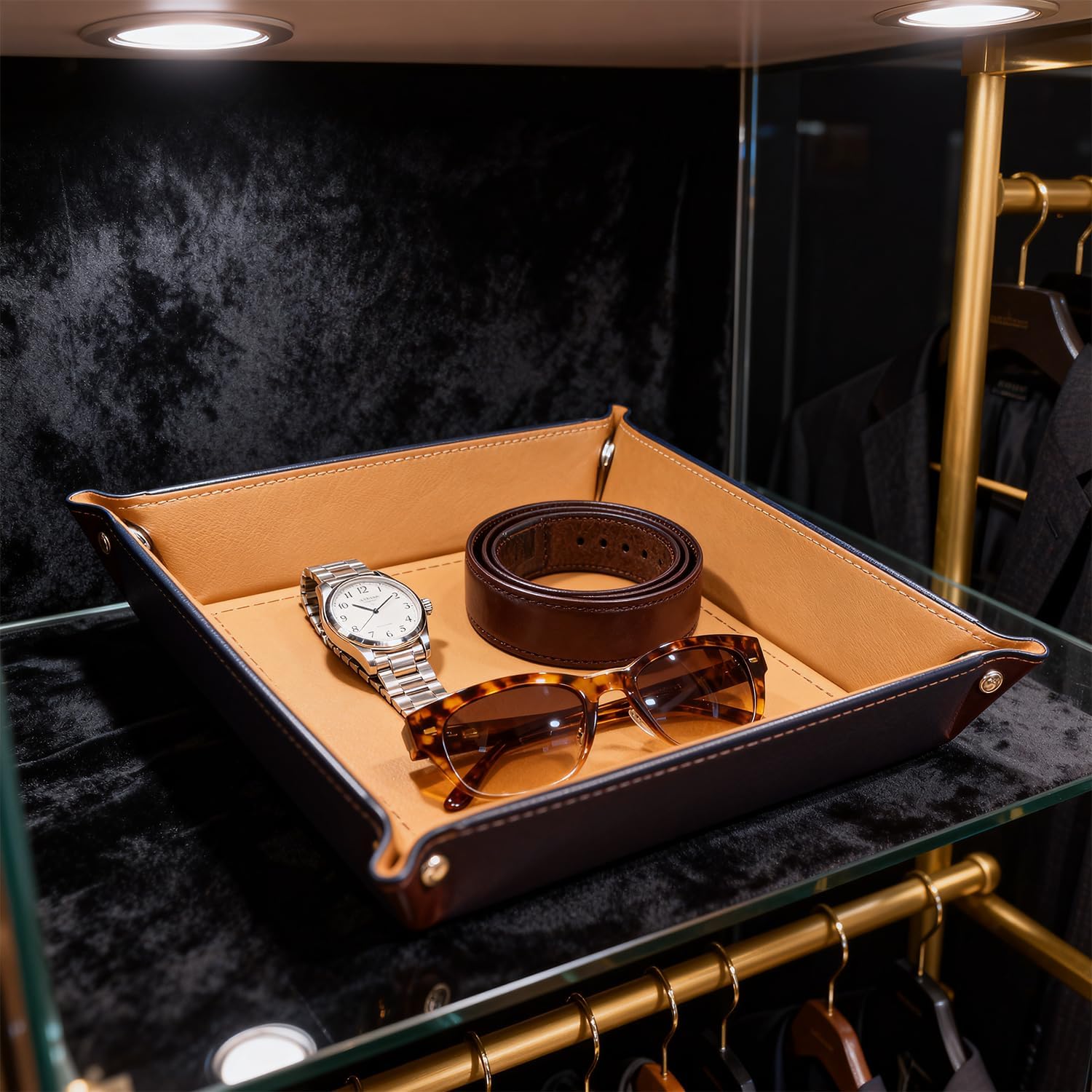 Valet Tray Desktop Storage Organizer / Khaki
