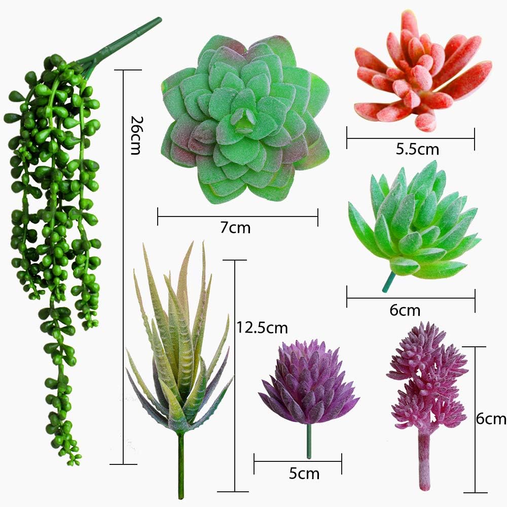 Fake Succulents Plants Artificial Succulents Assorted Faux Succulents in Bulk Artificial / Set of 14