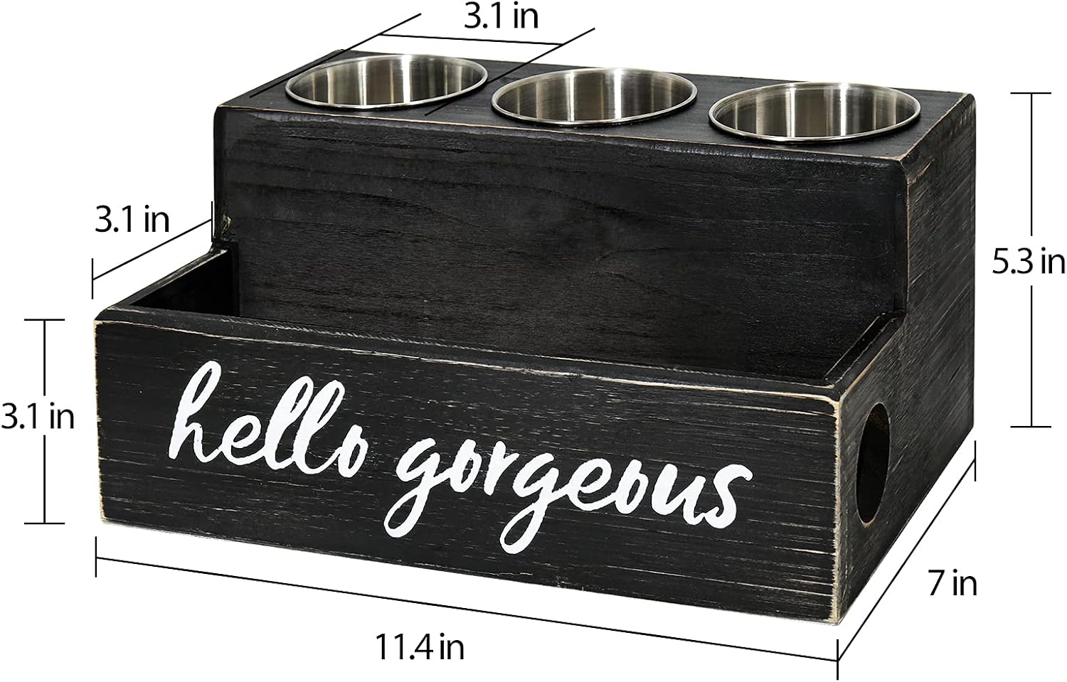 Unistyle Hair Blow Dryer Holder Black Curling Iron Holder Countertop, Hair Tools & Styling Supplies Organizer Flat