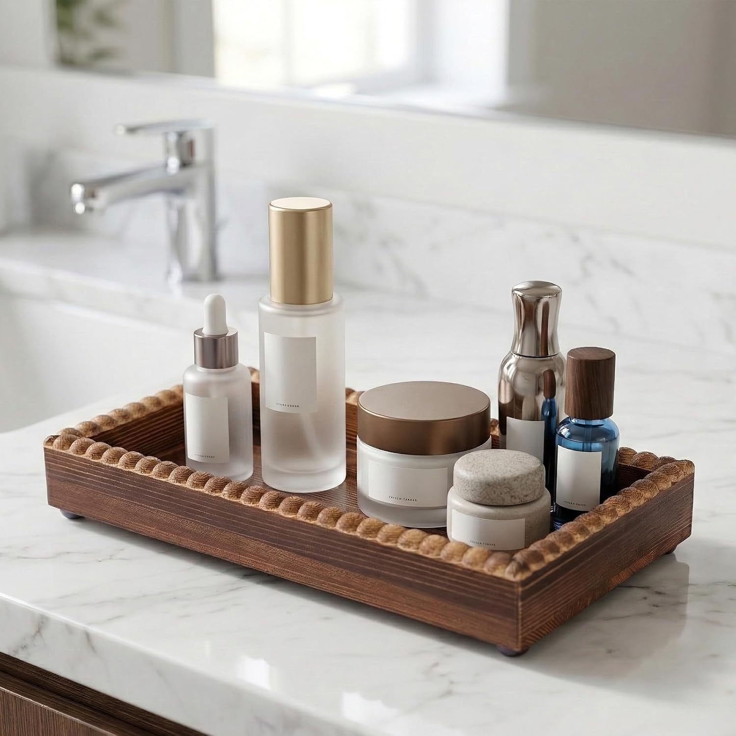 Wooden Countertop Vanity Trays