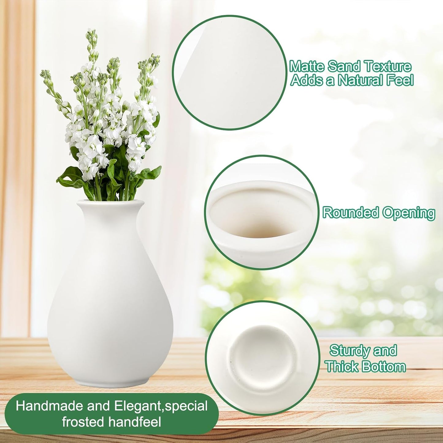 Ceramic Bud Vases Bulk / White / 3.9 Inch / Set of 15