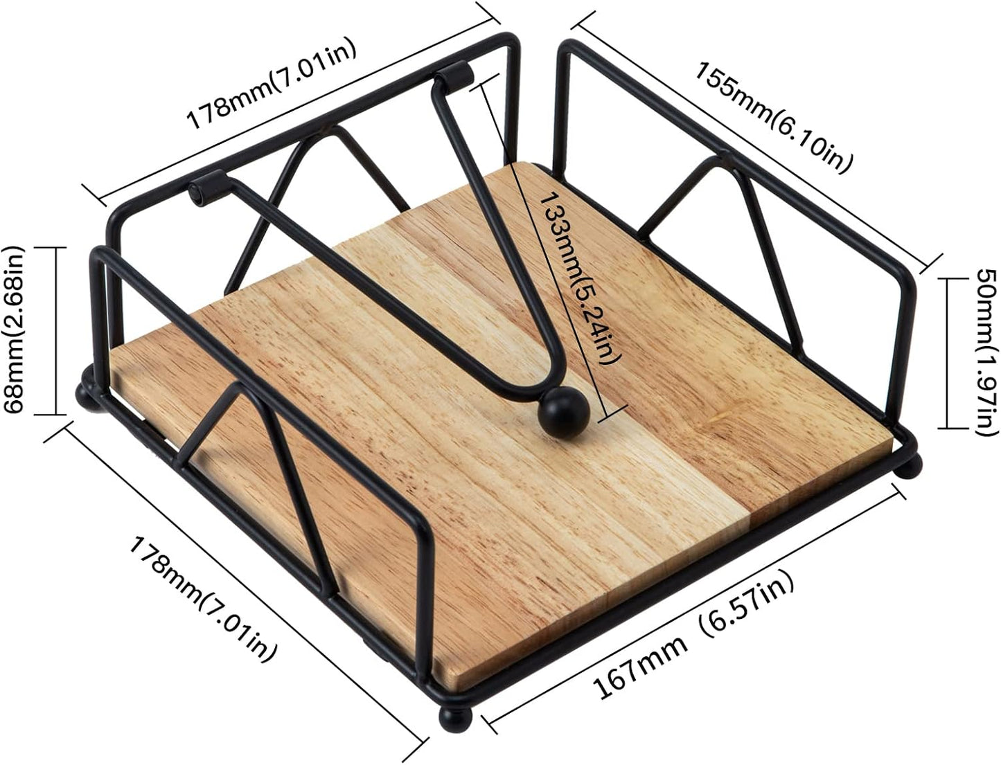 Square Napkin Holder / Black