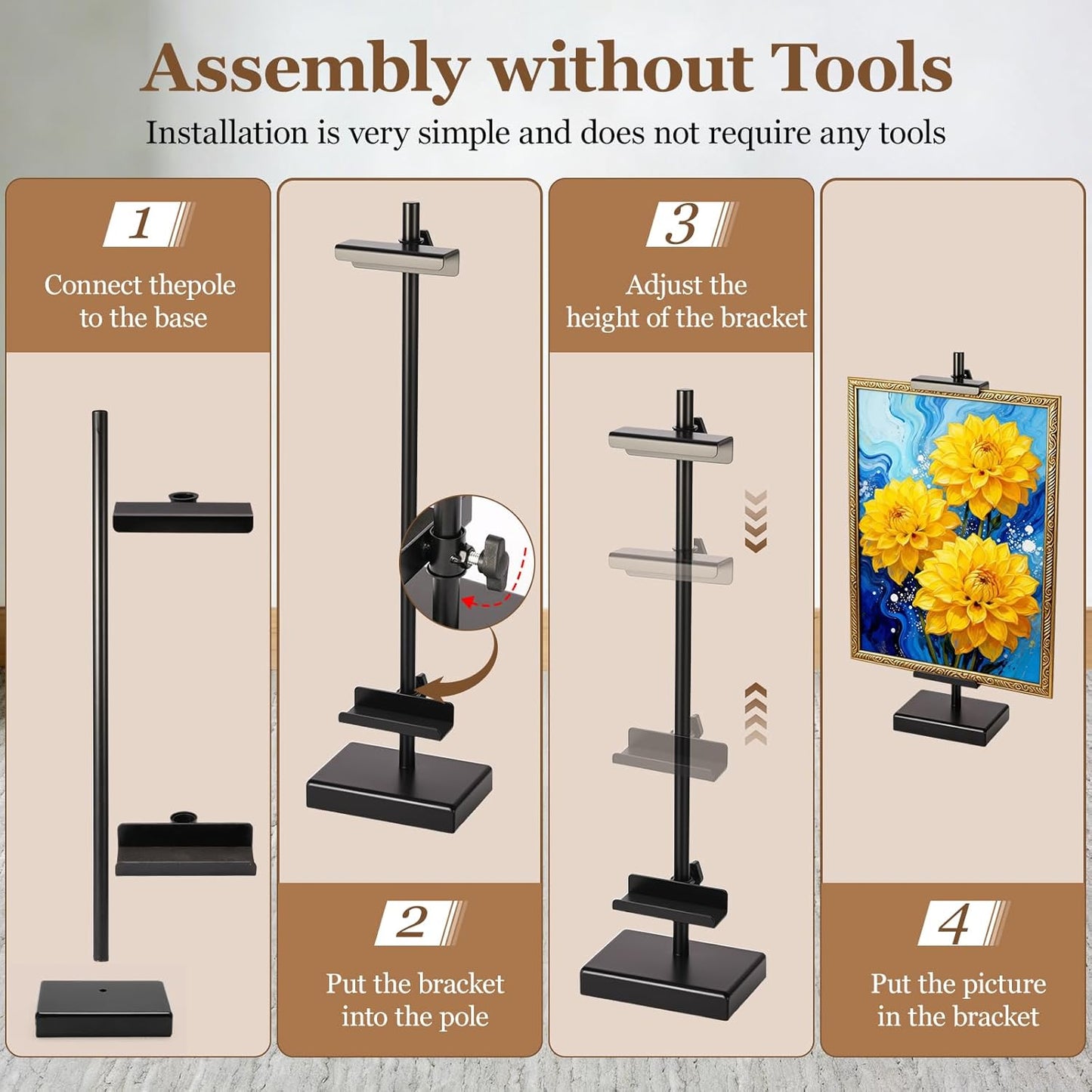 Picture Frame Stand / Black / 18inch