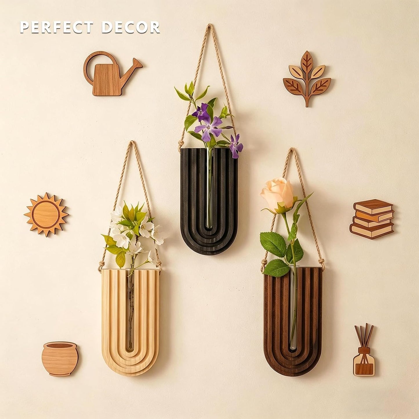 Wood Wall Planter / Set of 3