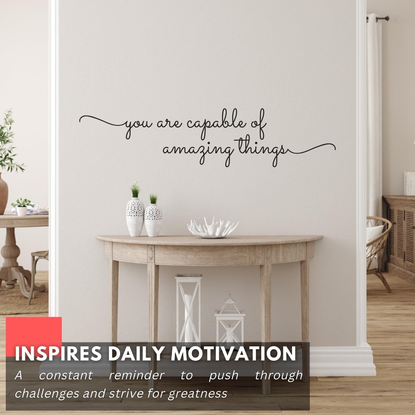 Inspirational Sticker Quote / Black / 36 x 9