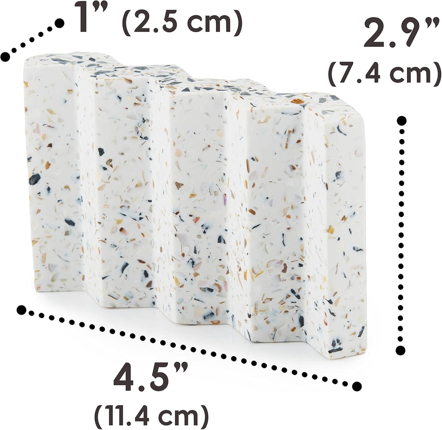 Concrete Soap Saver for Bar Soap Holder for Shower / White