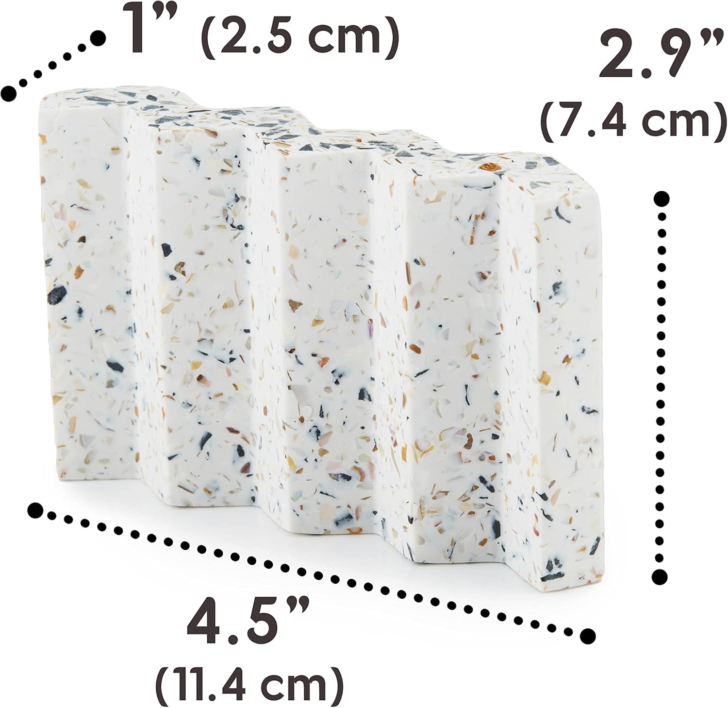 Concrete Soap Saver for Bar Soap Holder for Shower / White