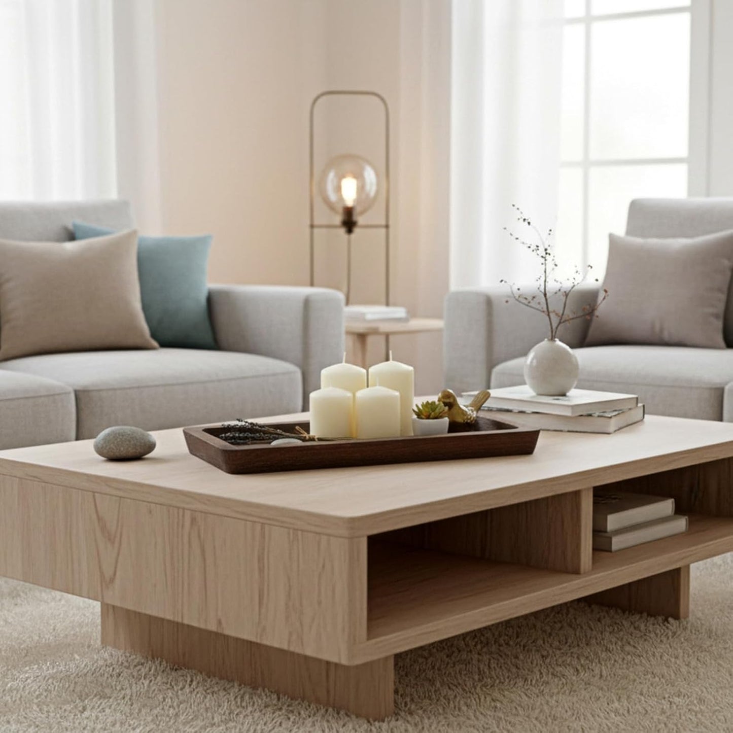 Wood Long Narrow Tray Home Decor