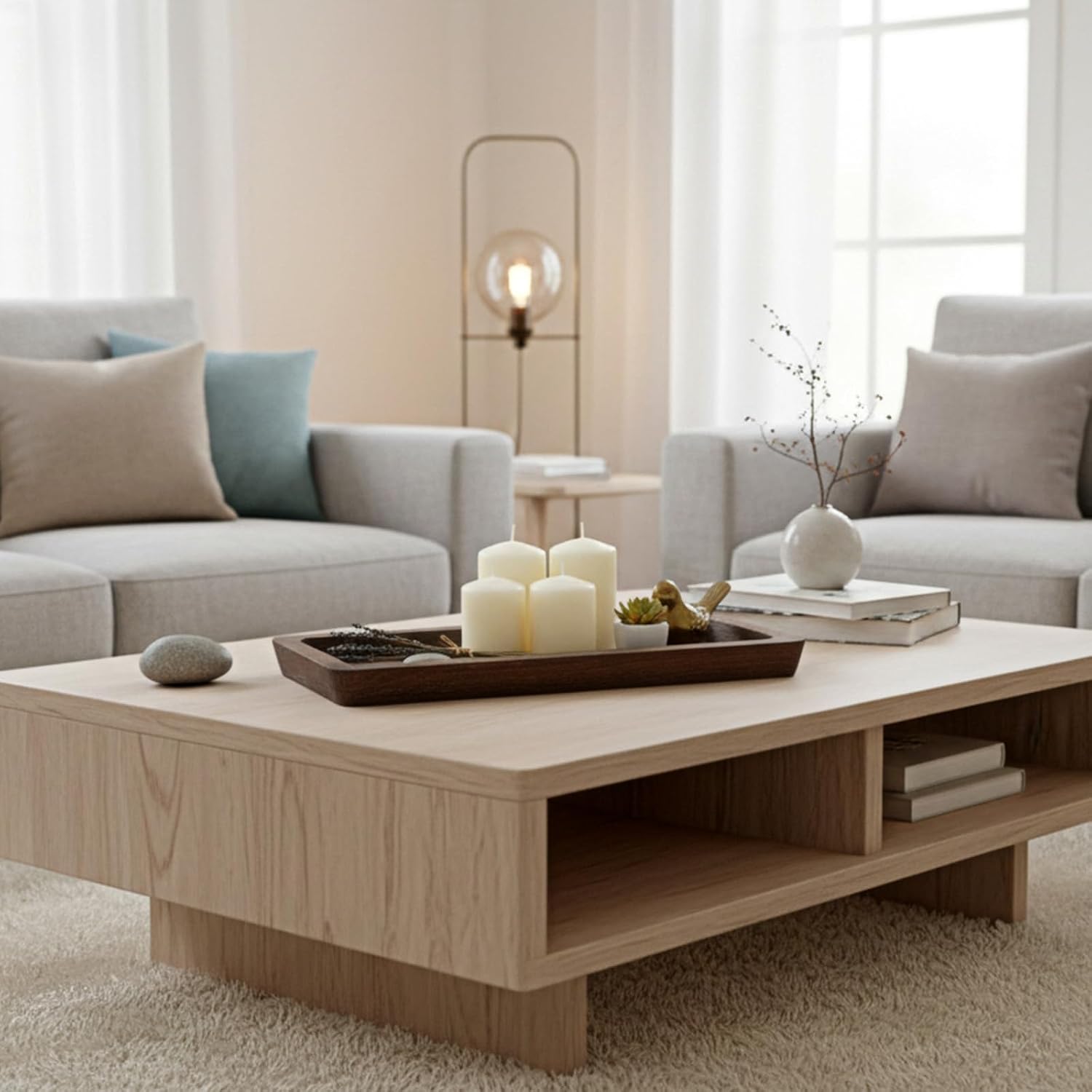 Wood Long Narrow Tray Home Decor