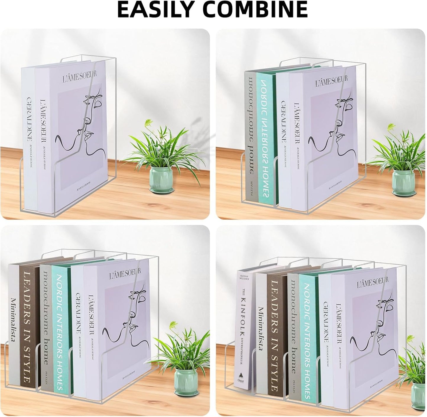 Acrylic Magazine Rack / Clear4 / Clear / Set of 4