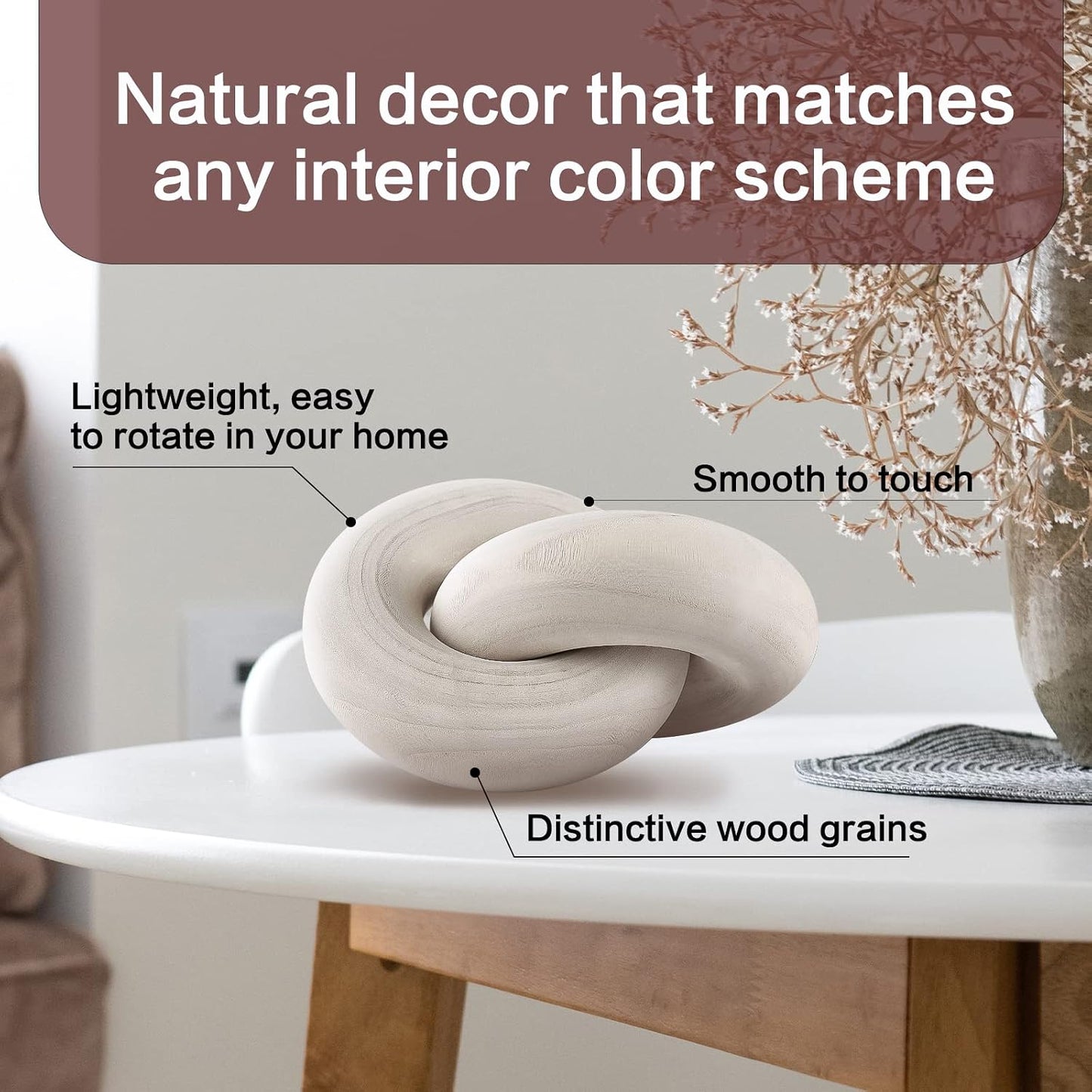 Wooden Chain Link Decor / Natural