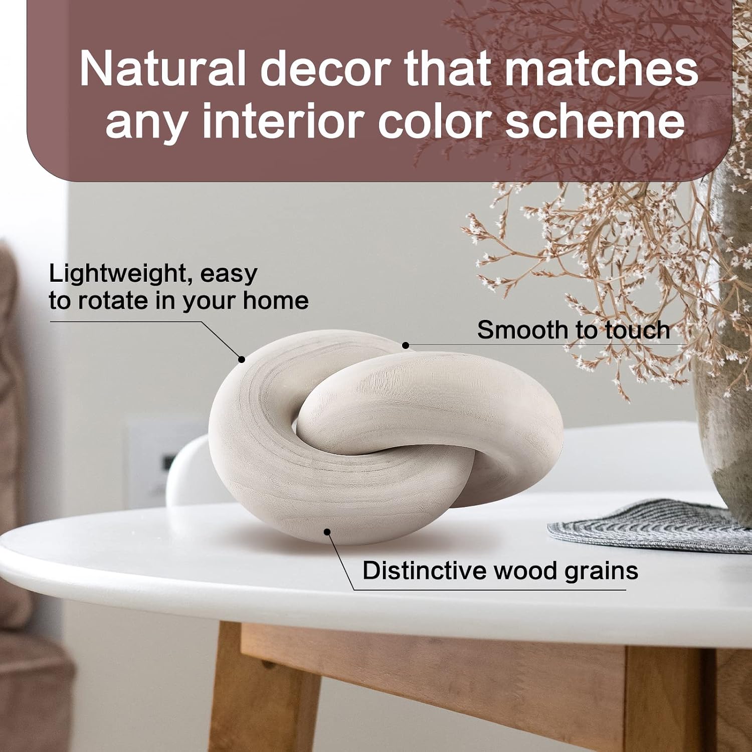 Wooden Chain Link Decor / Natural