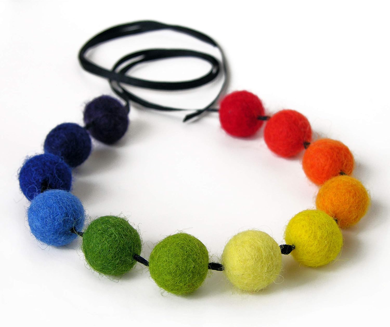 Glaciart One Felt Pom Poms, Wool Balls (160 Pcs) 4 Sizes: 1 cm, 1.5 cm, 2 cm & 2.5 cm, Handmade Felted 40 Color (Red
