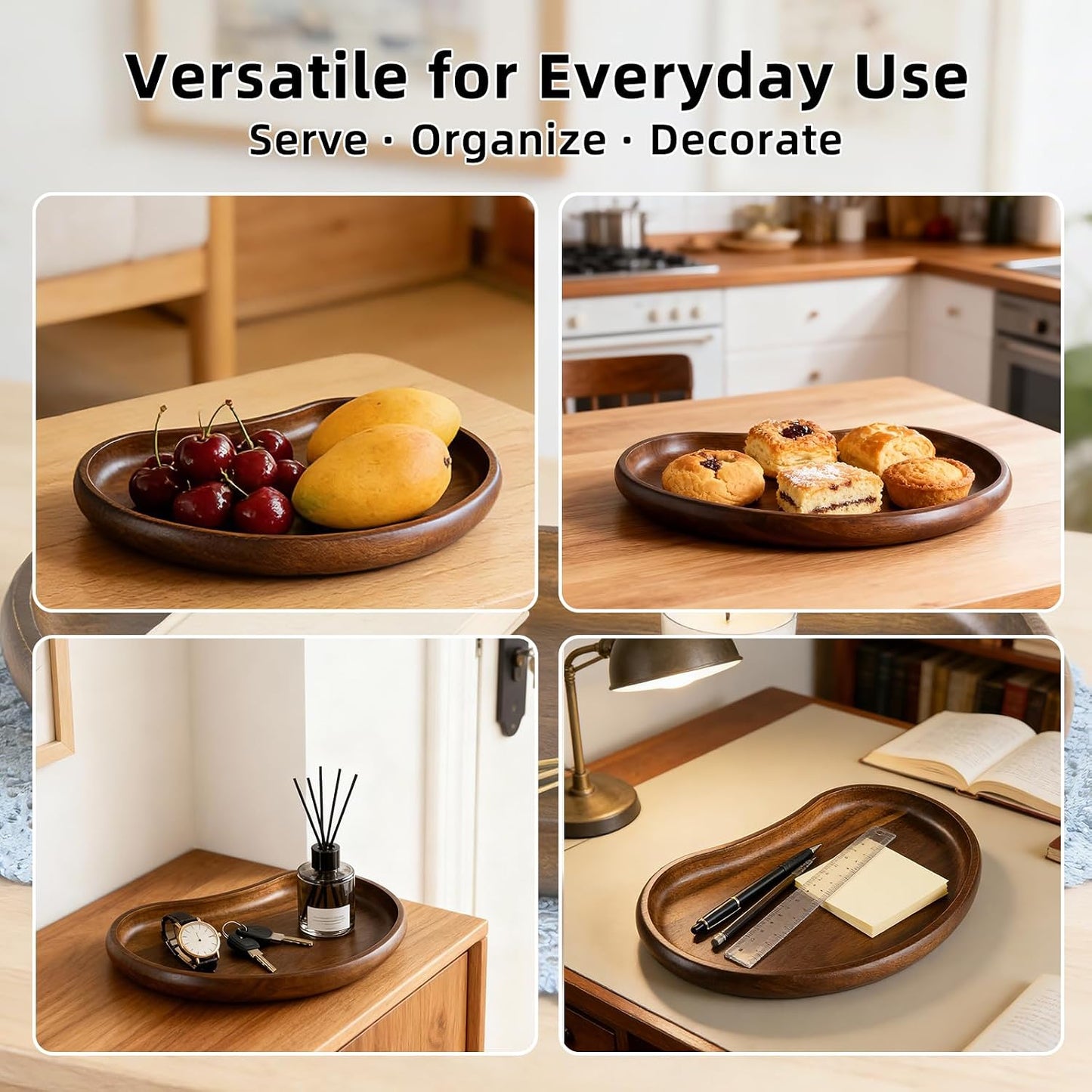 Acacia Wood Serving Tray / Style 2