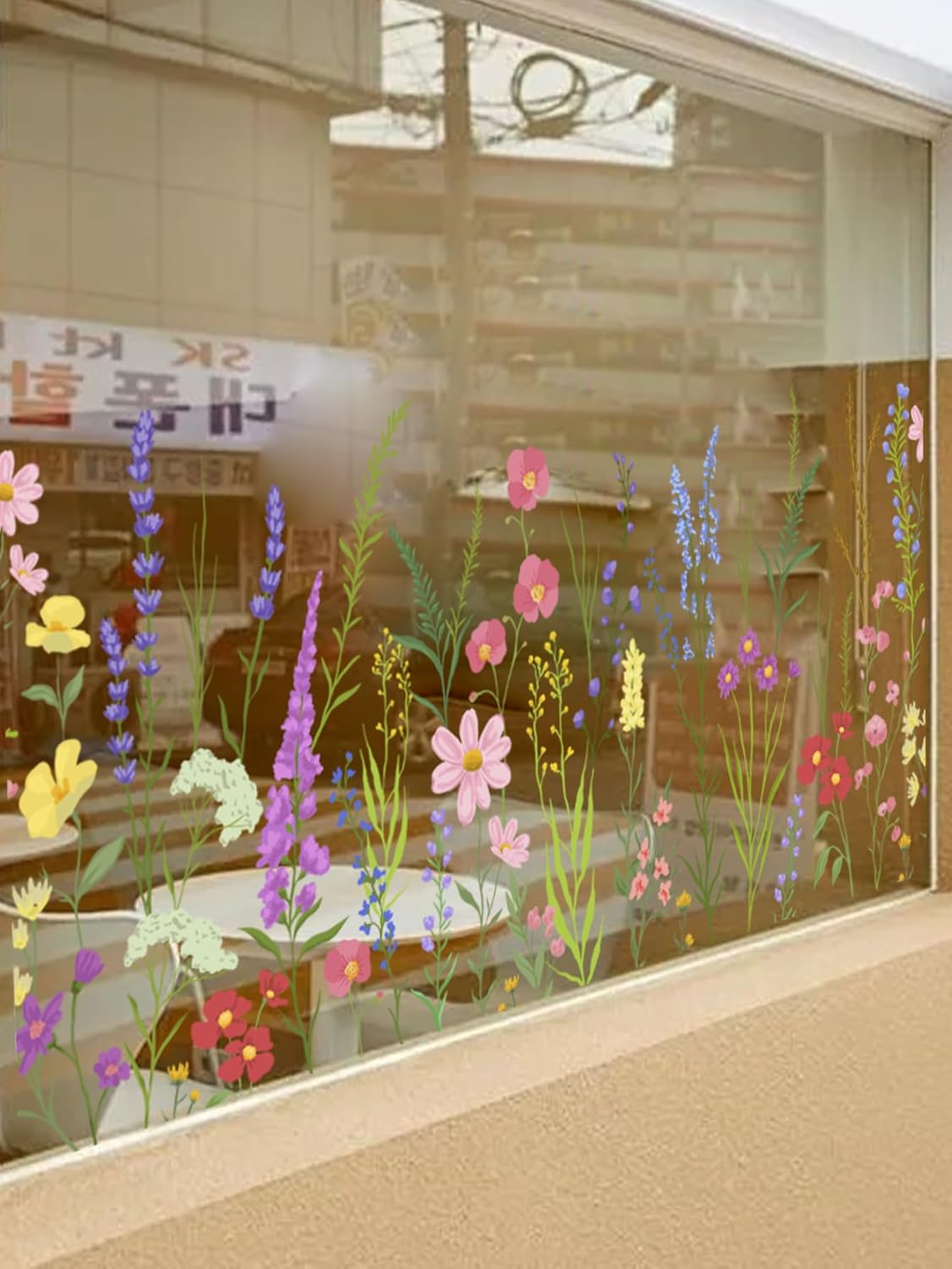 Wildflower Wall Stickers Decal / 30 Cm x 60 Cm / Wt-hu0006-3