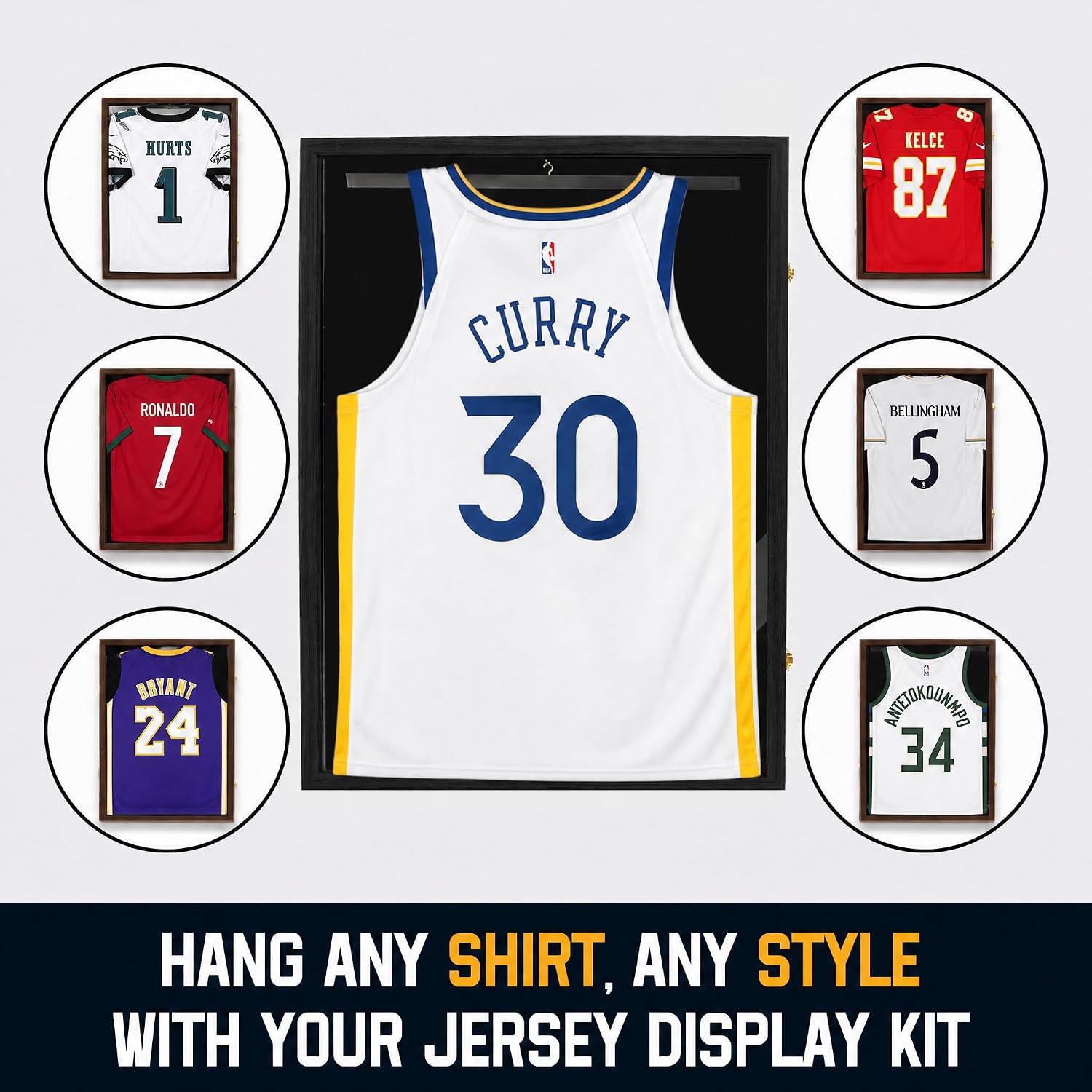 Jersey Frame Display Case ,Jersey Shadow Box with 98% UV Protective Acrylic Door for Football,Basketball,Baseball