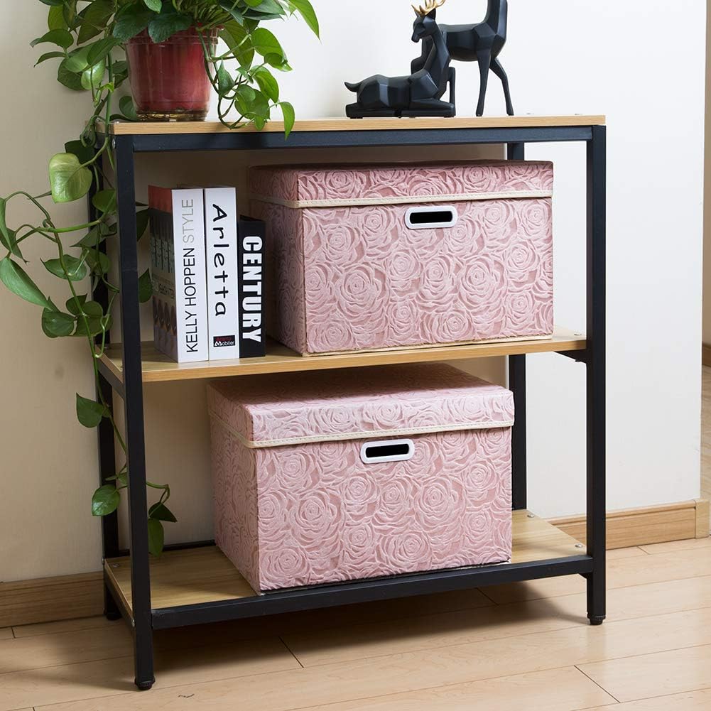 Larger Collapsible Storage Bin / Pink / Large