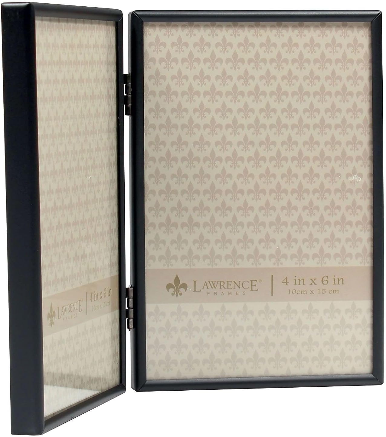 Lawrence Frames Metal Frame, Simply, Black, 4x6 Double