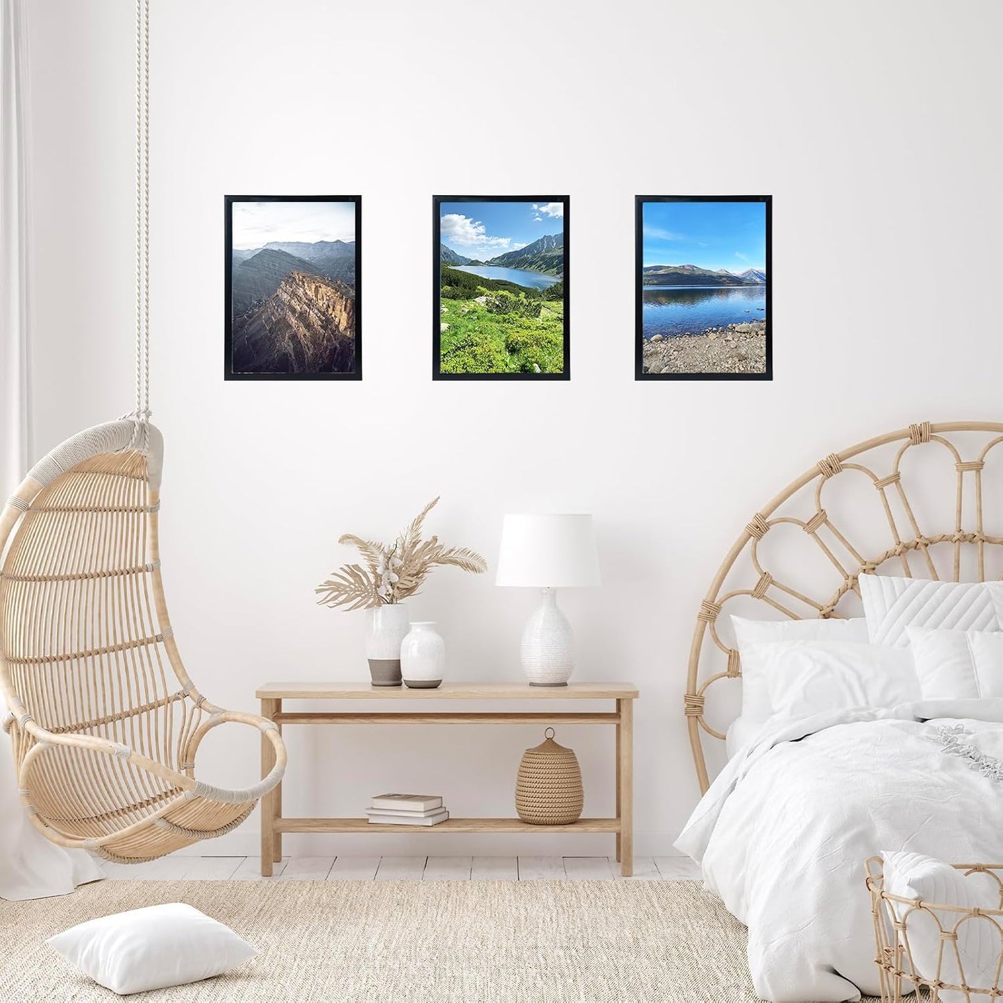 JCJMY 10x14 Picture Frame Set of 6 Black for 30 x 40cm Diamond Painting Art, Wall Mounting Horizontally or Vertically
