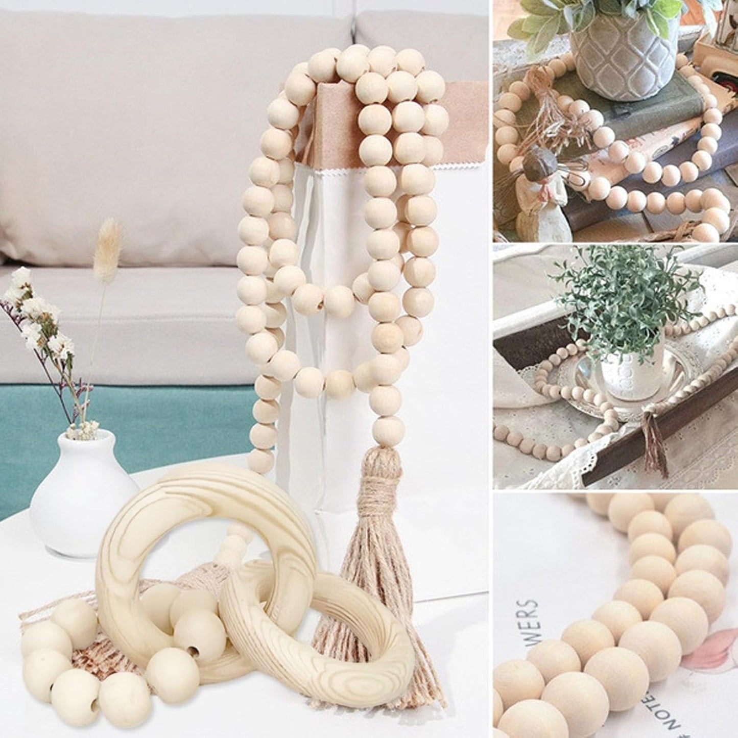 Wooden Knot Decor / Natural / Set of 2